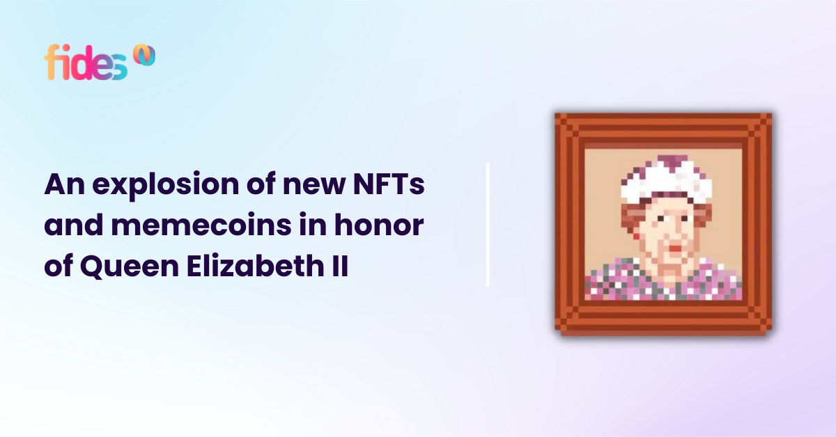 myfides's tweet photo. After the passing of Queen Elizabeth II of the United Kingdom, the #cryptocurrency market was flooded with projects with Queen in the name 👑

More than 40 BNB and Ethereum-based tokens have been created since yesterday, as well as “hundreds of NFTs,” according to @Cointelegraph. https://t.co/6ZHQLtfIPJ