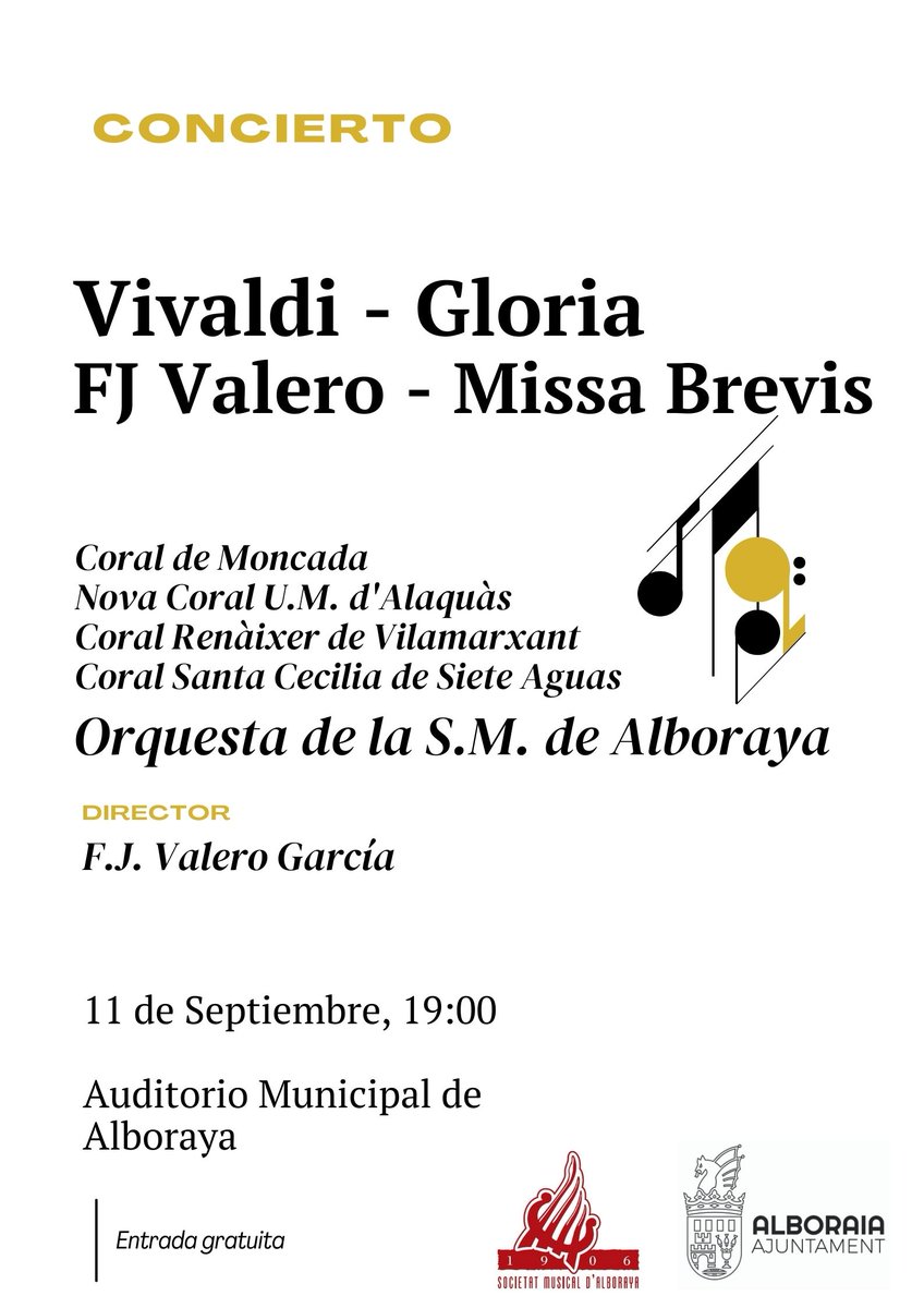 Próximo concierto. 

#orquesta #coro #vivaldi #alboraya
<a href="/ayto_alboraya/">Ajuntament d'Alboraia</a>