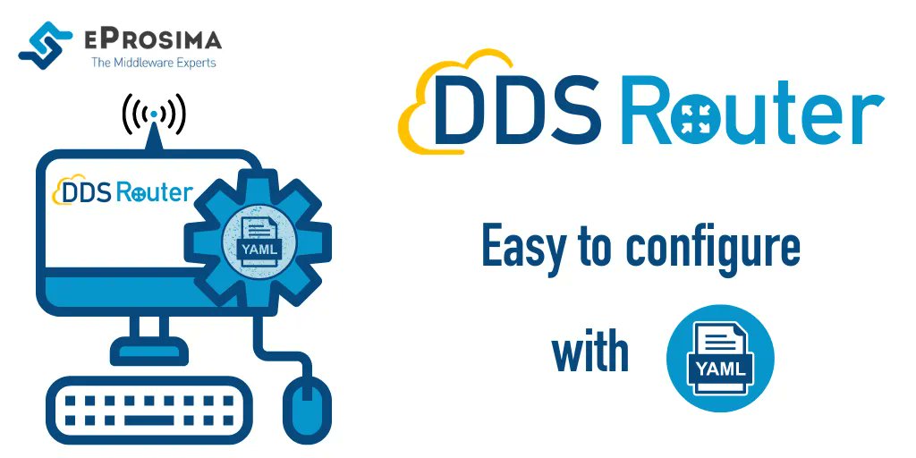 EProsima's tweet image. 📚#DDSRouter is extremely easy to configure!
Connect distributed DDS networks in just 2 steps:
⏩ Write a YAML file containing all the configuration data
⏩ Validate it using the YAML Validator tool
Check it out! buff.ly/3D9K3lc
#ROS2 #ThisIsDDS