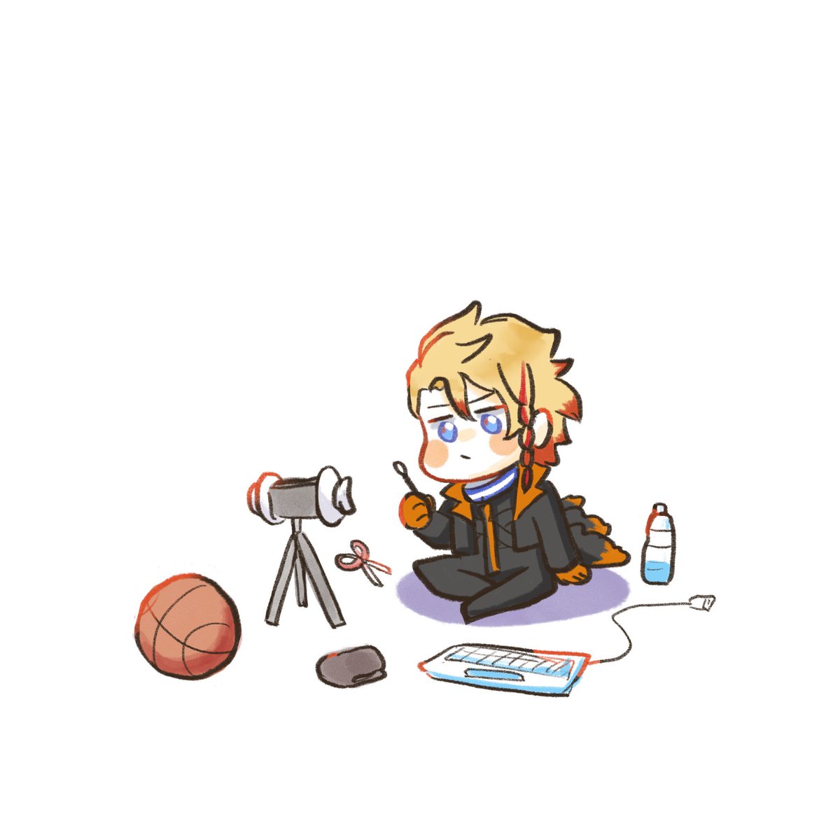 _yukinayee's tweet photo. Just a lil guy and his cottonbud #ArtXel https://t.co/81uAp4uXpj