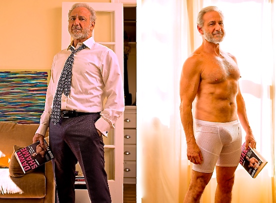 After a hard day at work, I get comfy &amp; read a good book. Loosen your tie, strip down, &amp; settle in with my memoir "Damn Shame." Funny, thought-provoking, and maybe even a little "stimulating." If you want me whispering sweet somethings in your ear, get the audiobook! @Jamesratedx