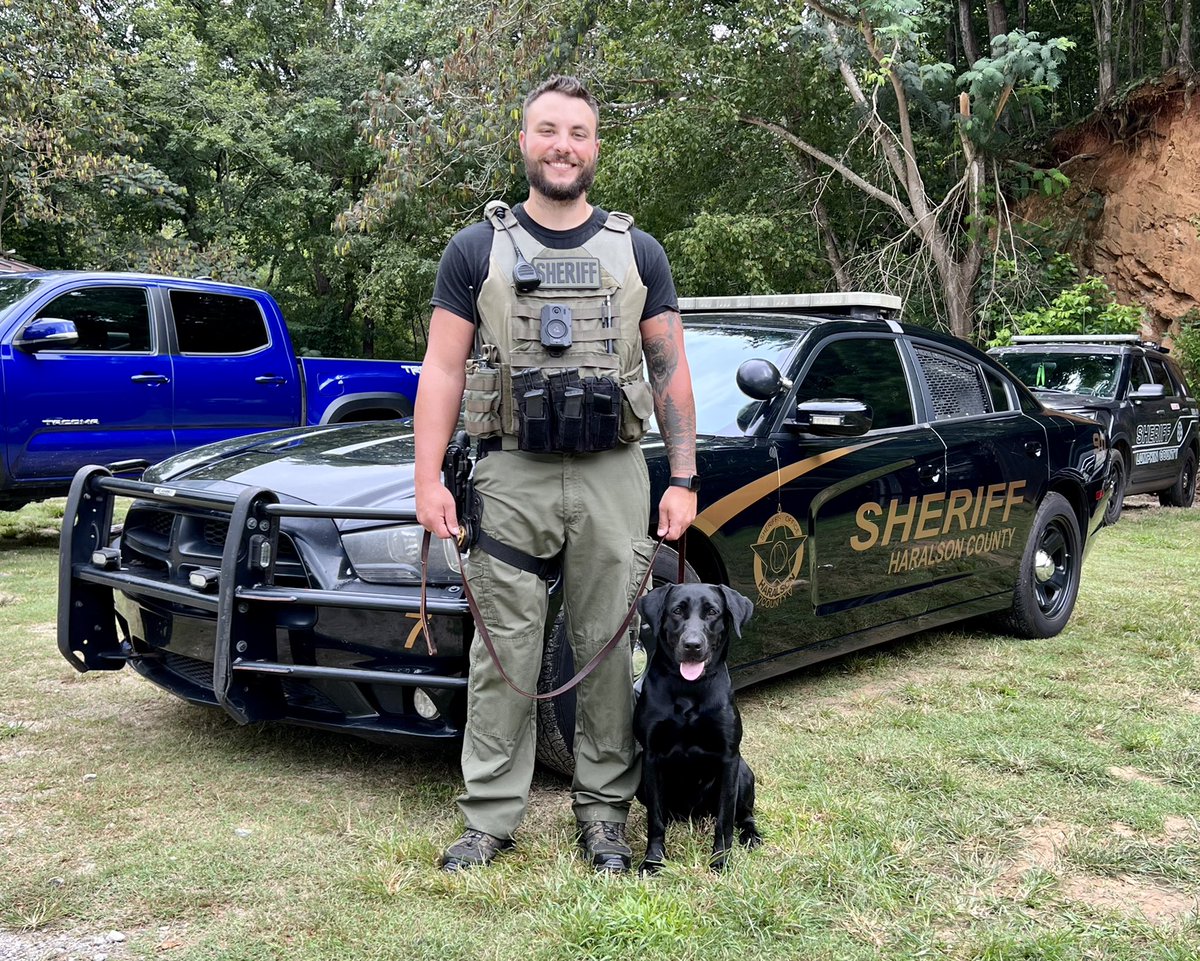 Today, Deputy Travis Kirkland and K-9 Tora graduated with their certifications in drug detection and tracking. This fully certified team will be ready for duty early next week!
#K9Tora
#K9Unit 
#CertifiedTeam 
#Team 
#CrimeFightingDuo 
#ReadyForAction 
#LabradorK9