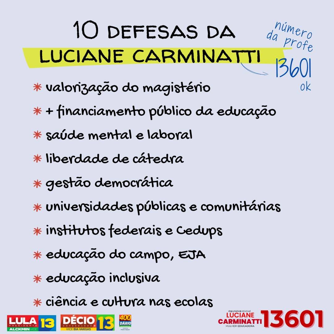 lucarminatti's tweet photo. Vote 13601 para ter quem defenda a #Educação entre os deputados estaduais! #SCvota13601 📖🗳 https://t.co/XAhVjLREAY
