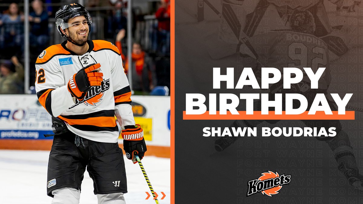 FWKomets's tweet photo. Happy Birthday to Komet forward @shawnboudrias80! https://t.co/5SLRbzVSjx