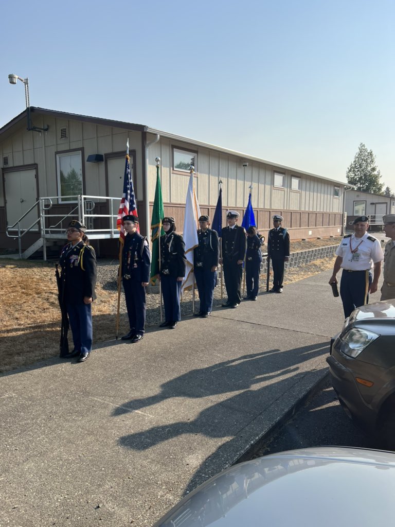 #BethelCTE joint JROTC unit color guard at today’s ceremony in remembrance of September 11