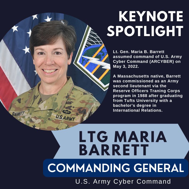 The next Keynote speaker NCS is to happy to introduce is...
Lt. Gen. Maria Barrett! She will be presenting Thur, 9/22 @ 0830.

Make sure to register for and follow #NCS2022!

 #cybersecurity #cyberdefense #huntsvillealabama #NtlCyberSummit