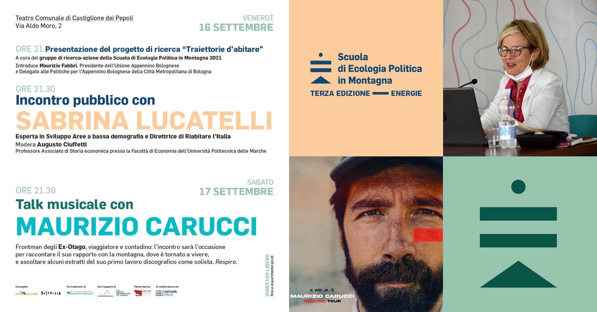 Mancano pochi giorni all'inizio della terza edizione della #scuolecopol, che quest'anno raddoppia con due appuntamenti pubblici.
More info: scuolaecologiapolitica.it/terza-edizione/