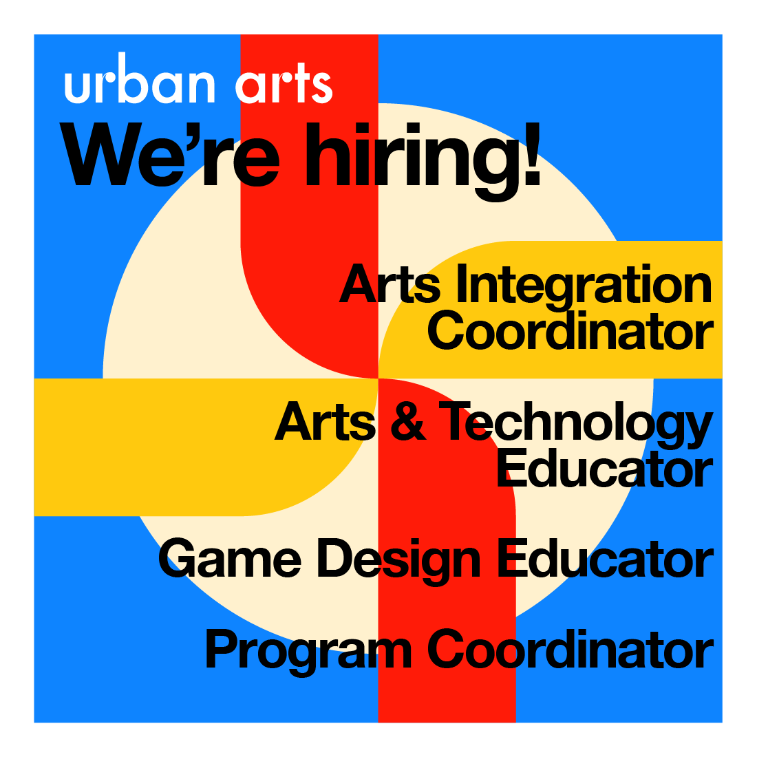 UrbanArtsOrg's tweet photo. COOL JOBS ALERT! We are #hiring #educators with a passion for #art #technology #gamedesign to join our  team. https://t.co/ImQoxbeNOU for more. BOOST US! #edtech #nycteachers #gamedesign #artsed #artseducation #artseducators #gamedev #gamedevelopment #artsintegration #cooljobs https://t.co/wk2R7aodMd