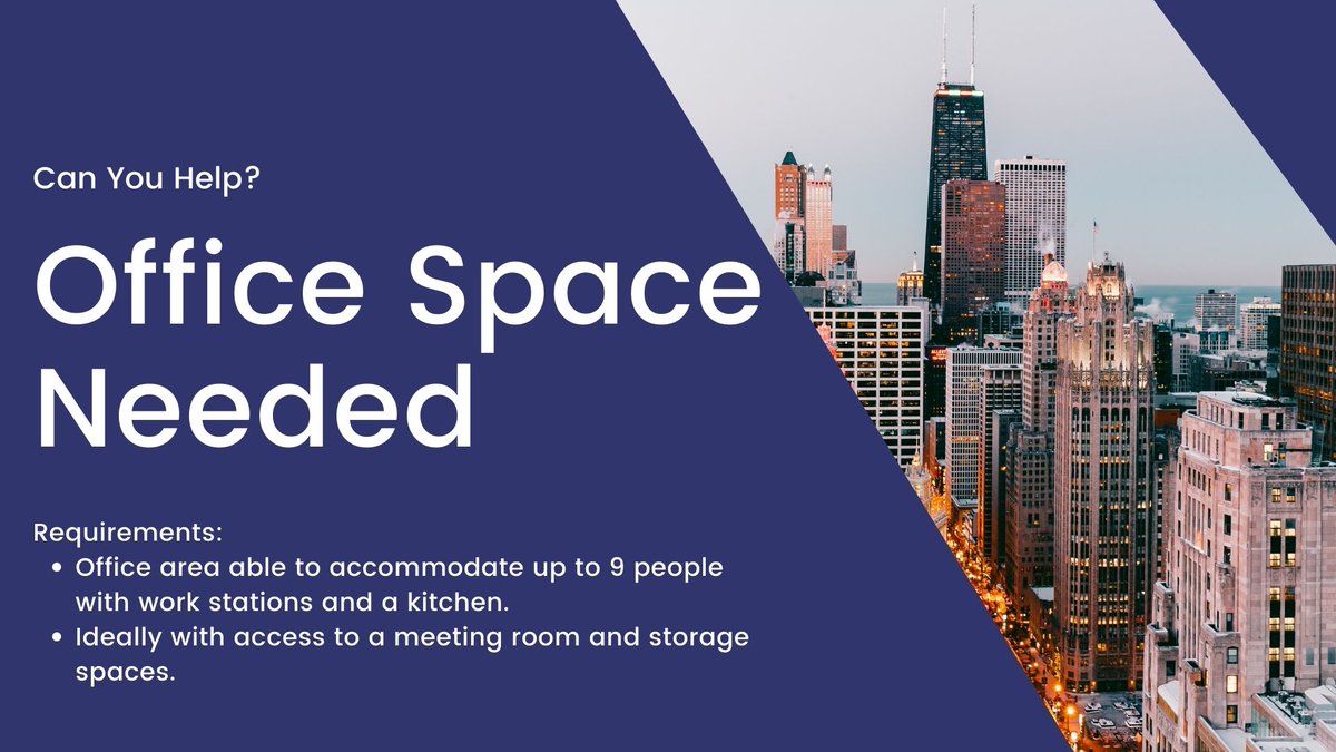 SCVOSandwell's tweet photo. 🏢 Office Space Needed!

We have a community organisation looking for office space, could your organisation offer them what they are looking for?

See image below for details all enquiries to be directed to SCVO by email to Libby Mahoney – libby@scvo.info https://t.co/tMByHnYrfT