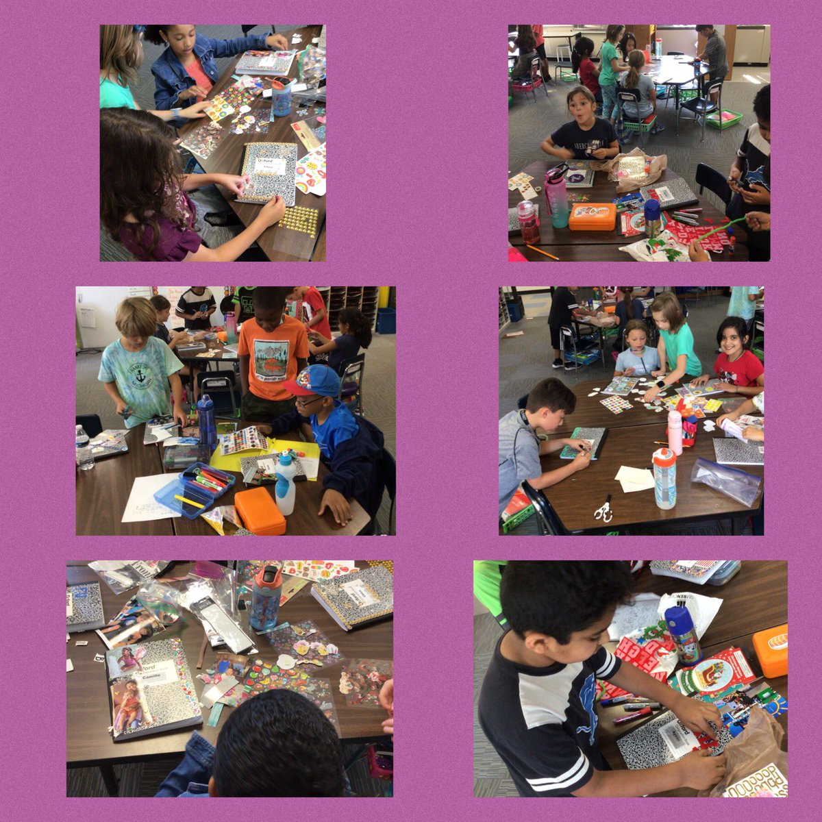 JBronsteen's tweet photo. Decorating our writer’s notebooks to get them ready for a great year of writing. #troyunion https://t.co/kpf7rGxY2z