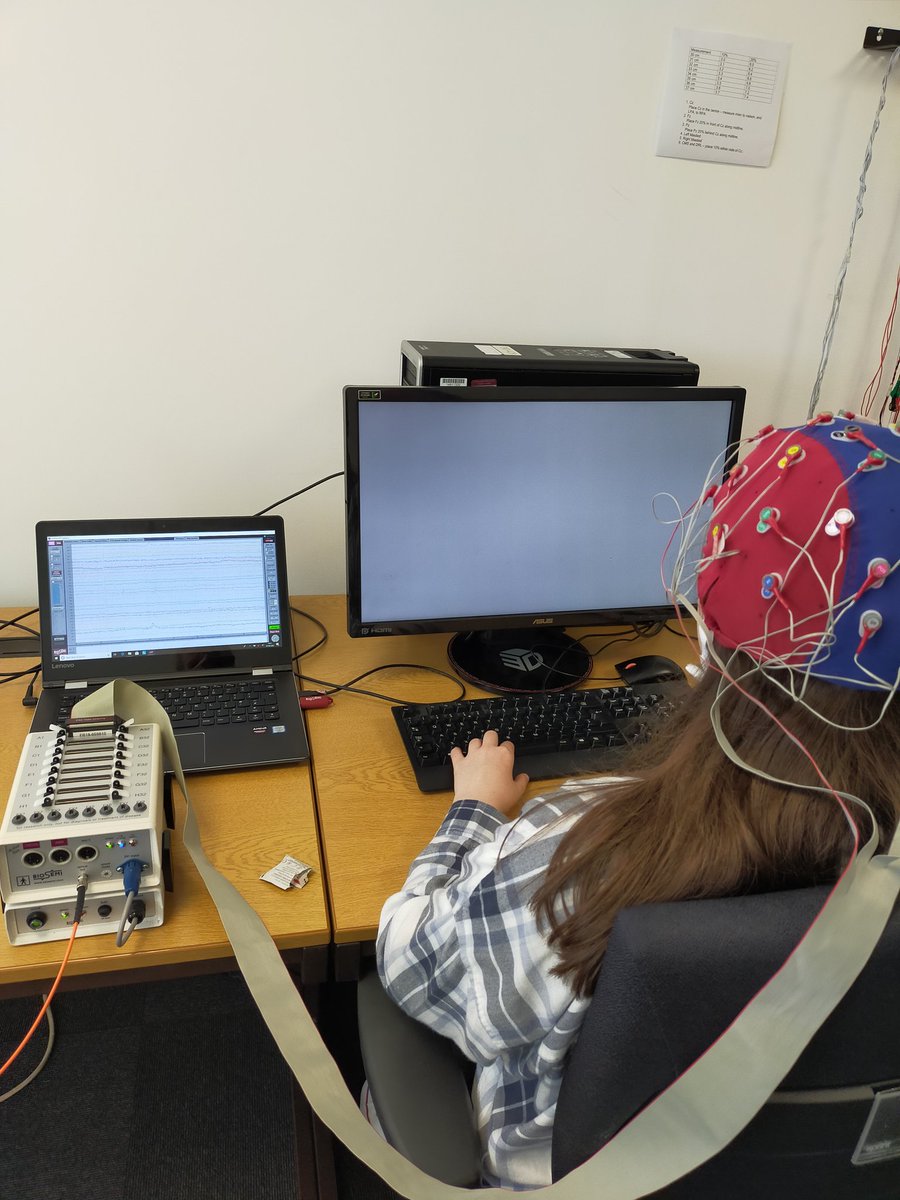 So excited to have piloted my study this week and to be able to run an in-person EEG study before the end of my PhD! 🧠🧠
<a href="/NoSA_lab/">Neuroscience of Speech and Action Lab</a> <a href="/jess_pepper99/">Jess Pepper</a>
#phdlife #AcademicChatter