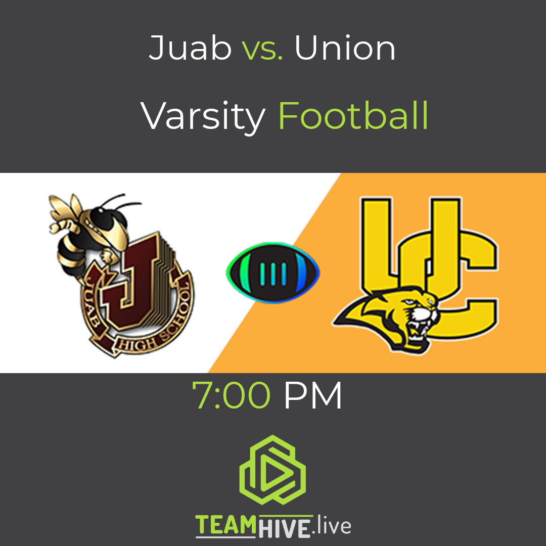 TeamHive_Live's tweet photo. 🏈 Juab Wasps (4-0) vs Union Cougars (2-2) 🏈

@juabhs_official at @CougarsUnion 

Stream it here: https://t.co/WOxYhkyX3s

Produced by V6 Media
.
.
.
#utah #highschool #sports #varsity #football #juab #union https://t.co/yq11pWMyjj