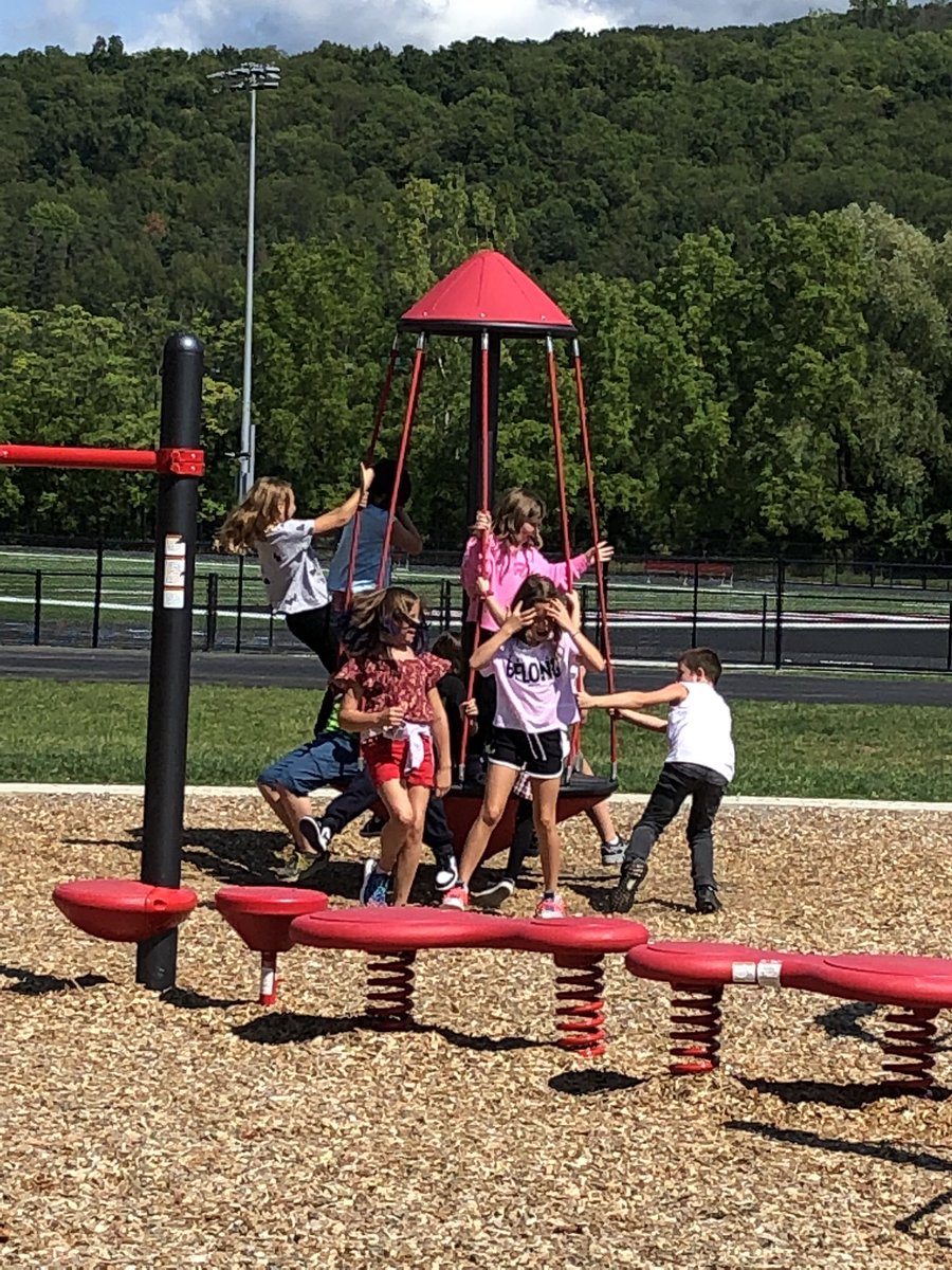 EBHSchool's tweet photo. #ebschool. Beautiful day to end our first week! Enjoying the new playground. https://t.co/jXHvQgQ3S6