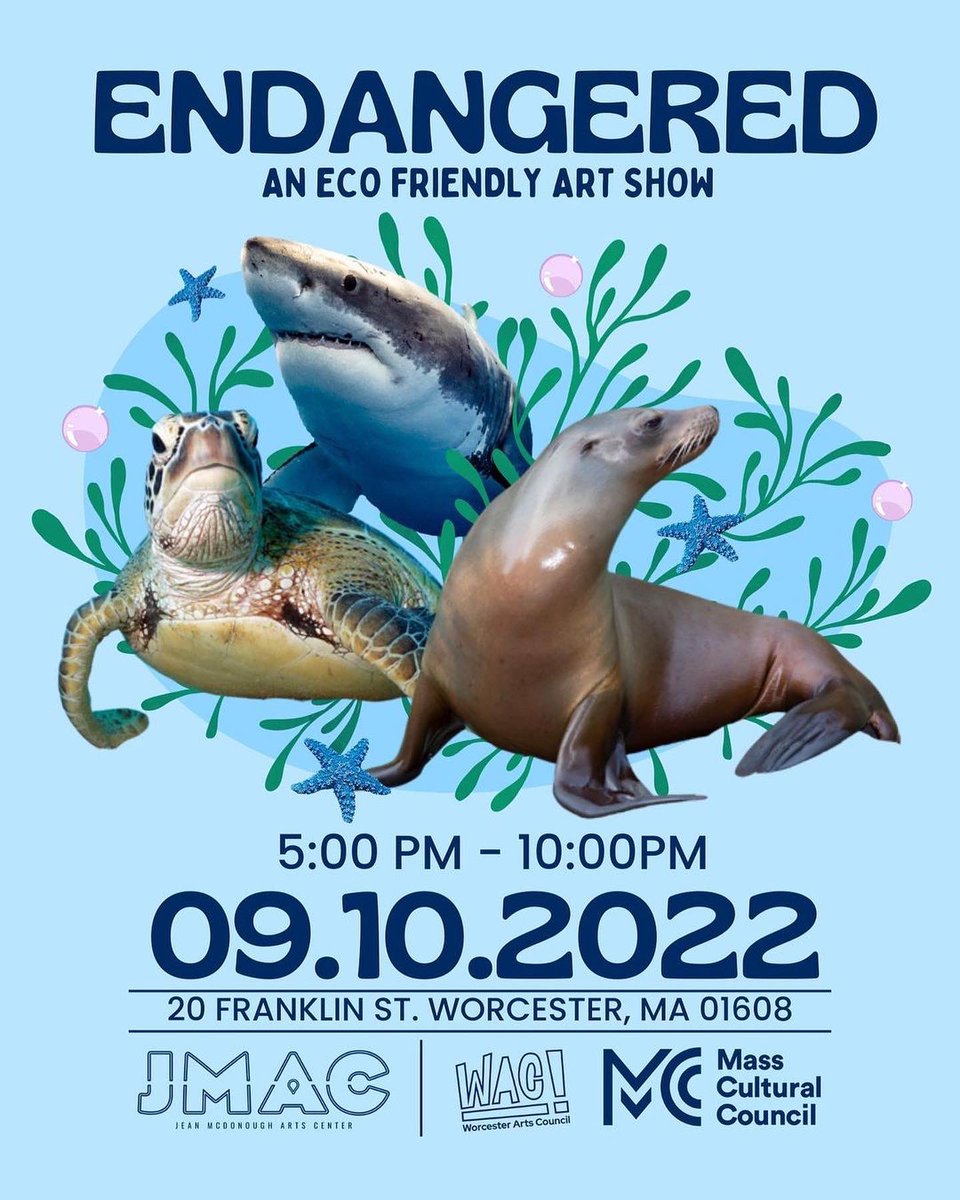 WorcARTS's tweet photo. Check out Endangered: An Eco Friendly Art Show, curated by 2022 WAC Fellow Sharinna Travieso and featuring the work of many talented local artistsโ this weekend at @jmacworcester! #wacfunded ๐ฆ๐๐ฆญ๐ข
Find out more at https://t.co/Fi9yvmIkF5. https://t.co/FTFTPxHLX6