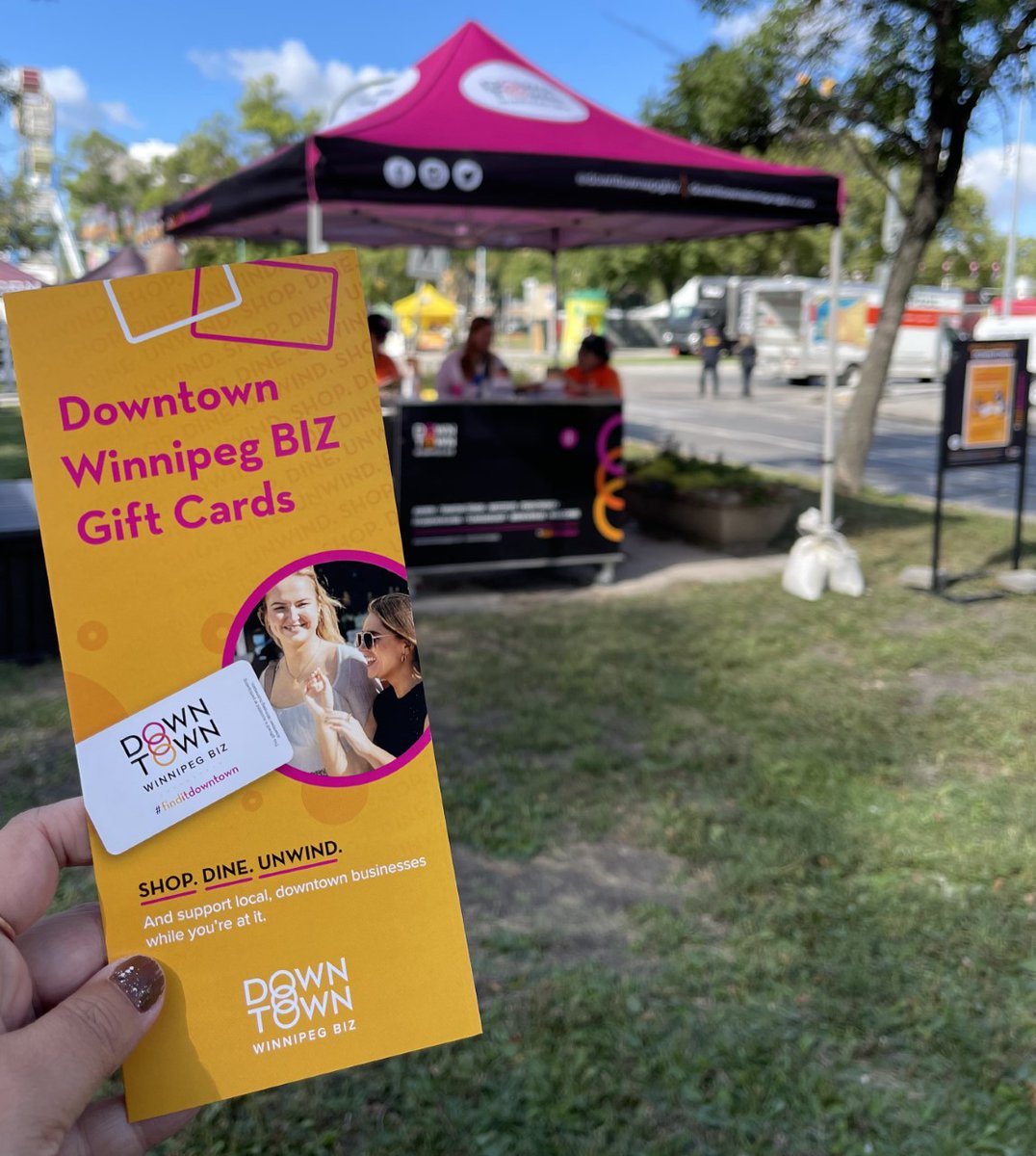 Find our tent at <a href="/ManyFestWpg/">ManyFest</a> for a BONUS! Purchase a $20 Downtown Winnipeg BIZ Gift Card at the tent and we'll add a FREE extra $10!

Having this Gift Card means you're ready to support your choice of 200+ downtown businesses: mydowntowngiftcards.ca/product/downto… 
#FindItDowntown