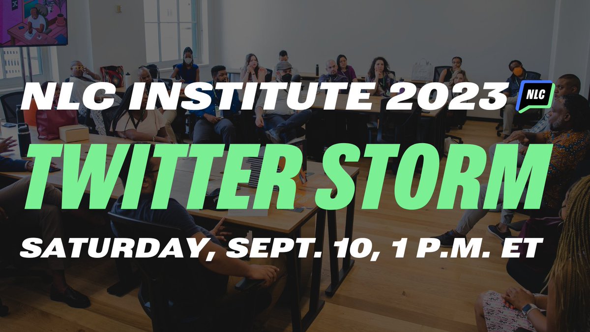 NLC's tweet photo. Want to be part of NLC's force for good? Make plans to join us right here for our Twitter storm on Sat at 1 PM ET / 10 AM PT by sharing your questions, experiences, and application advice! #NewLeadersCouncil https://t.co/I77F07d6R2