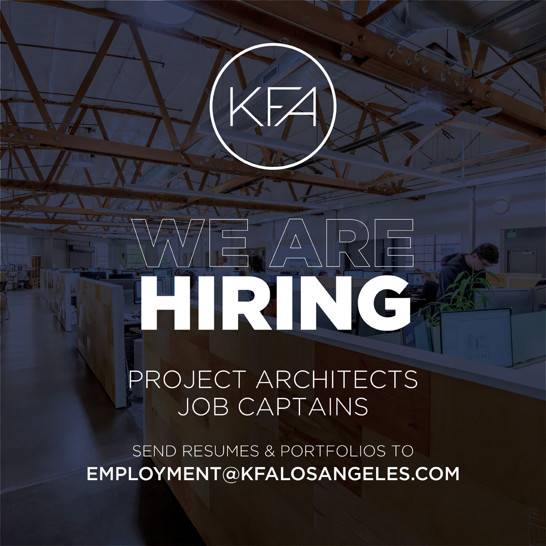 KFALosAngeles's tweet image. Join our collaborative design practice as a Project Architect or Job Captain.

More info:
ow.ly/xmXH50KFBz3

Send resumes and portfolios to employment@kfalosangeles.com

#KFAarchitecture  #hiringnow  #culvercity #losangeles #hiring #architecture #jobsinarchitecture