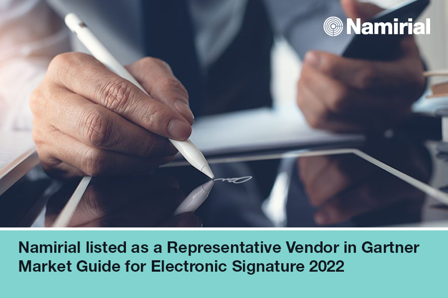 📰Namirial listed as a Representative Vendor in Gartner® Market Guide for Electronic Signature 2022

➡️ bit.ly/Namirial-Gartn…

#DigitalSignature #eSignature #ElectronicSignature

#DigitalTrustServices #eSign #ESigning #eIDAS #eSignAnyWhere #TrustServices #TrustServiceProvider