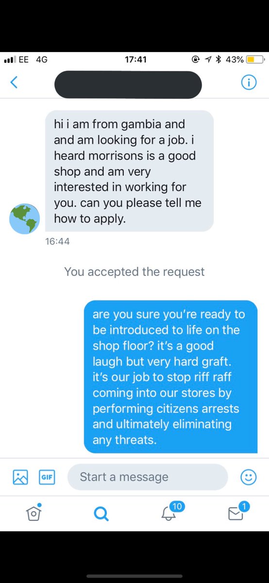 UKNoContext's tweet photo. an up an coming kajali from gambia wants to get in on the shop floor action. his story is an inspiration. excited to forward his application to the morrisons gaffa. a real prospect for the future. shy bairns get nowt an kajali is far from shy. he will excel at morrisons. champ. https://t.co/P5Qt1mp3Rz