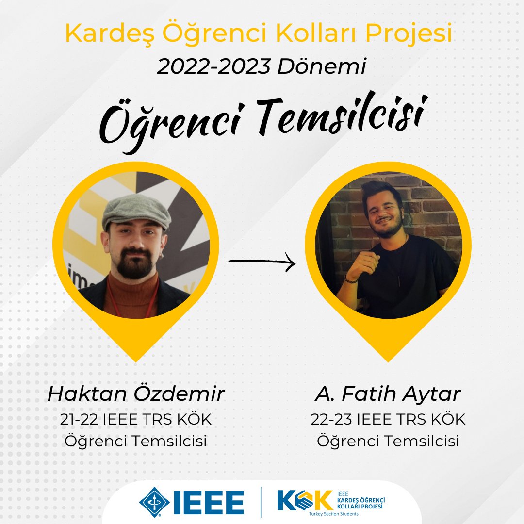 Öğrenci temsilcimiz Haktan Özdemir görev sürecinin tamamladı. Verdiği emekler için sonsuz teşekkür ediyoruz.

Yeni seçilen öğrenci temsilcimiz Ahmet Fatih Aytar’a görevinde başarılar diliyoruz.

We Are Strong Together! 💛🖤💛