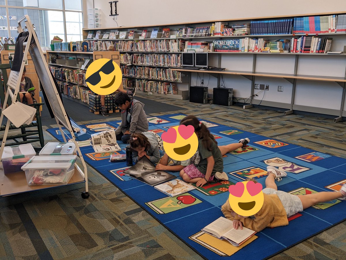ctrlibrary's tweet photo. Such a good, normal feeling to have kiddos back in here reading with friends #elemlib #nowreading #nashobareads #nashobalearns #FriYAY https://t.co/7pajUYbThj
