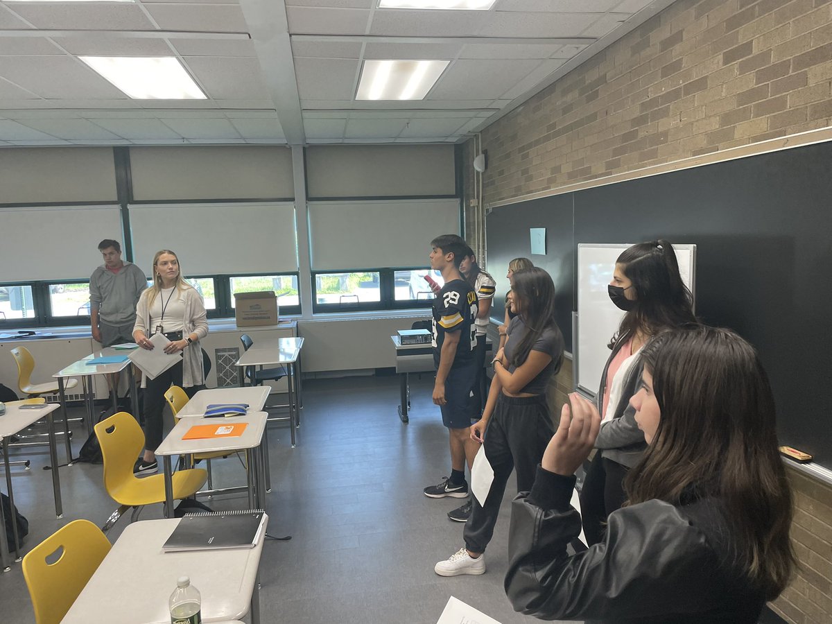 Ms. Lynch’s Humanities class participates in their philosophical survey activity