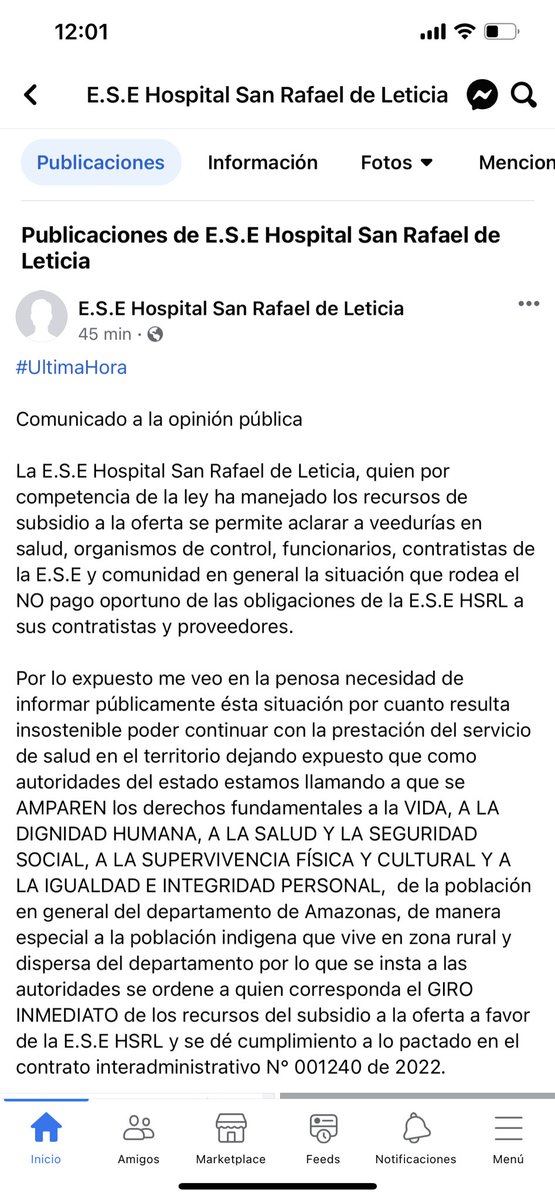 amzons1's tweet photo. @petrogustavo Pronta quiebra del único hospital de segundo nivel del Amazonas!! #SOS https://t.co/FEM0E0pweJ