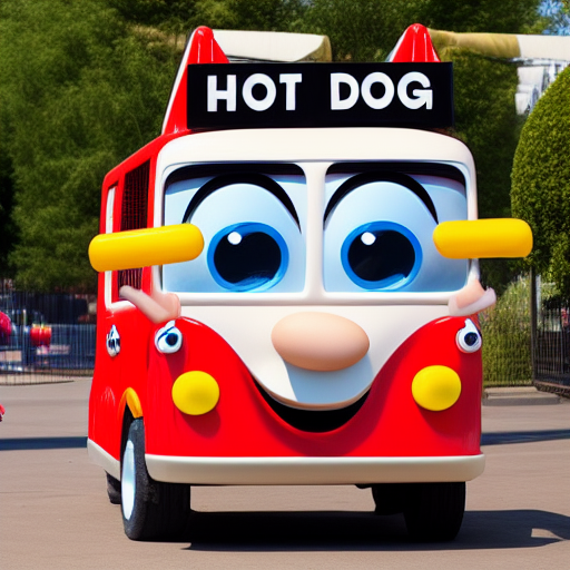 RandomCraiyon's tweet photo. Hot Dog van, Pixar style #aiart #jasper #aigenerated #aigeneratedart #dalle https://t.co/GNP502qSBS