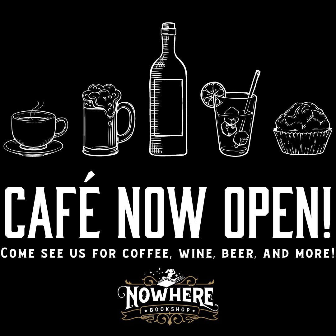 It’s been a long time coming but we are so happy to announce that our in-store cafe is finally open! Now you’ve got even more excuses to meet your friends at Nowhere Bookshop for new books and more! nowherebookshop.com/nowhere-booksh…