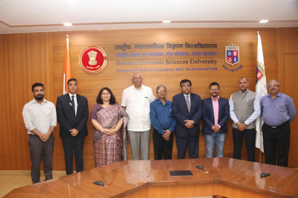 Dr. Vivek Lall, Chief Executive, General Atomics Global Corporation, San Diego, California visited NFSU on 9th Sept. 2022.  Dr Lall discussed about futuristic technologies and its adoption. He also addressed NFSU  students.
#NuclearForensics #CyberSecurity
#ArtificialIntelligence