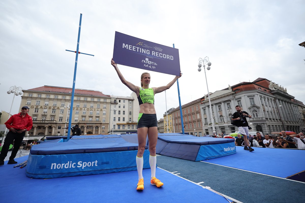 From Zurich's 🇨🇭 city centre straight over to the streets of Zagreb 🇭🇷 Tina Šutej kicks off #ContinentalTourGold action this weekend with a victory and @MeetingZagreb record 4.61m.