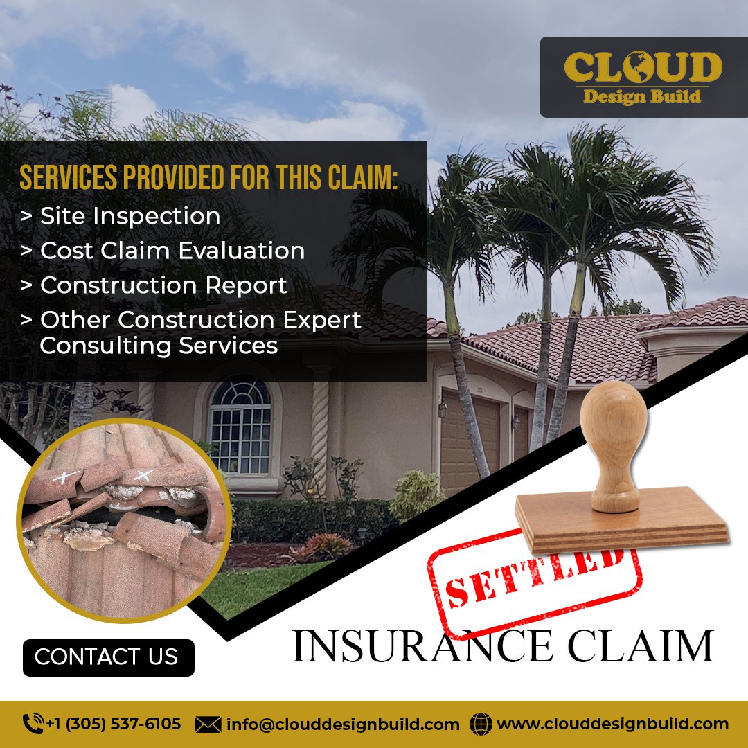#SETTLED!

CDB's #constructionexpert consulting services helped our large law firm client settle their clients' #propertyinsurance claim.

Should you need a #constructionconsultant, contact us today!

#CloudDesignBuild #insuranceclaims #propertydamageclaims #propertydamage