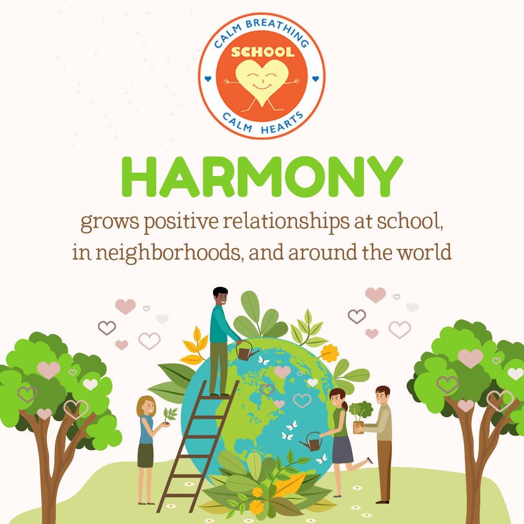SCHOOL_Yoga's tweet photo. When youth and adults practice the mindfulness tool, Calm Breathing Calm Hearts, adding harmony becomes the preferred choice in relationships. Emotional steadiness and harmony with others improve learning. 💛📚🌎💛

#SmilingCalmHearts #SELProgram #SCHOOLYogaLibrary #nonprofit https://t.co/vpjJtCYvw3