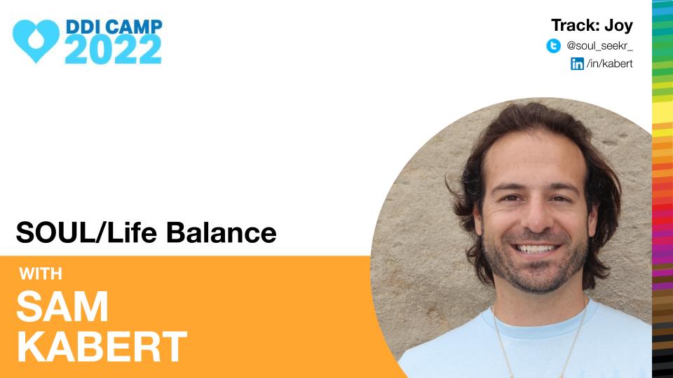 Addressing Mental Health Crisis  as a collective is imperative &amp; the practice of SOUL/Life Balance offers a clear path to relieve burnout, stress, anxiety &amp; sadness.
Sam Kabert will be talking about "SOUL/Life Balance" in the #DDICamp2022!
More details at drupaldiversity.com/initiatives/dd…