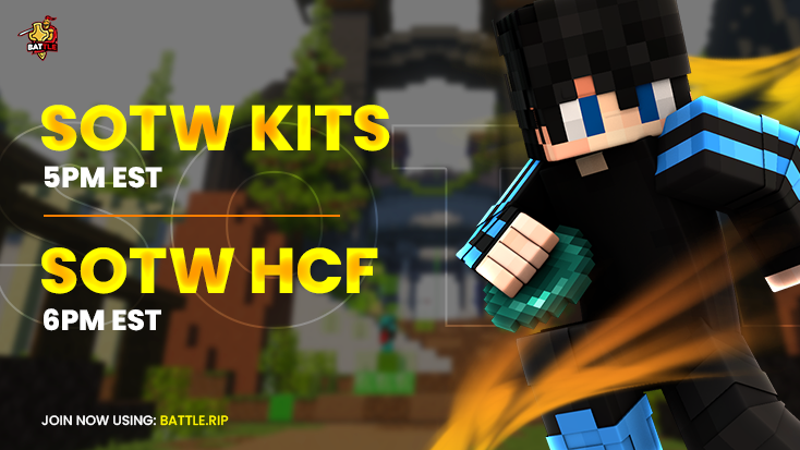 BattleRIPNet's tweet image. ⚔️ARENAPVP BETA SEASON RELEASE takes place in 45 MINUTES
🏹KITS SOTW takes place at 5 PM EST
🍎$10 Price Pool UHC takes place at 6 PM EST
🗡️HCF SOTW takes place at 6 PM EST

🥳 Thanked for the huge support, we will giveaway:
• 1x Lunar Cloak
• 1x Battle Rank

🔄&amp;amp;❤️and Follow!