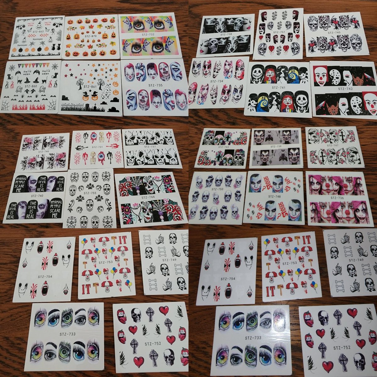 DManicures's tweet photo. Halloween decals for nails! My sale starts tomorrow! Let me know if you are interested. I'm more than happy to buy more decals. If you want something that you don't see here let me know and we can discuss our options 😊 free shipping on all orders within the U.S.A https://t.co/HsaeeY3szG