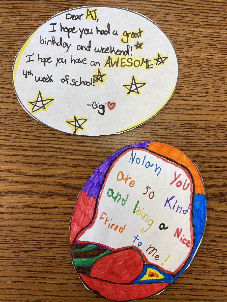 Bringing the WT orange dot practice to the classroom! And adding color🌈🤩!! So excited for Ss to get a surprise note from a classmate on Monday morning! #wt112 #112Leads