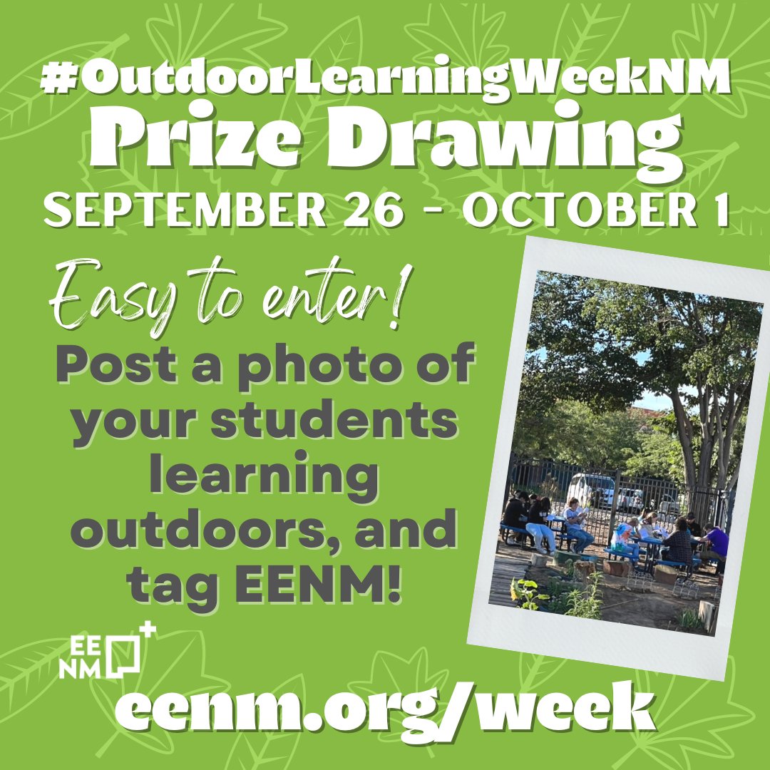 newmexicoee's tweet photo. About 2 weeks until #OutdoorLearningWeekNM! Let's get NM's kids #outdoors to learn! From 9/26 - 10/1, engage students in an outdoor learning activity, snap a photo, and share it on social media to be entered in a prize drawing! Details: https://t.co/I7u20HG7vz
📷S. Williamson https://t.co/4SHGgPRQ7Y