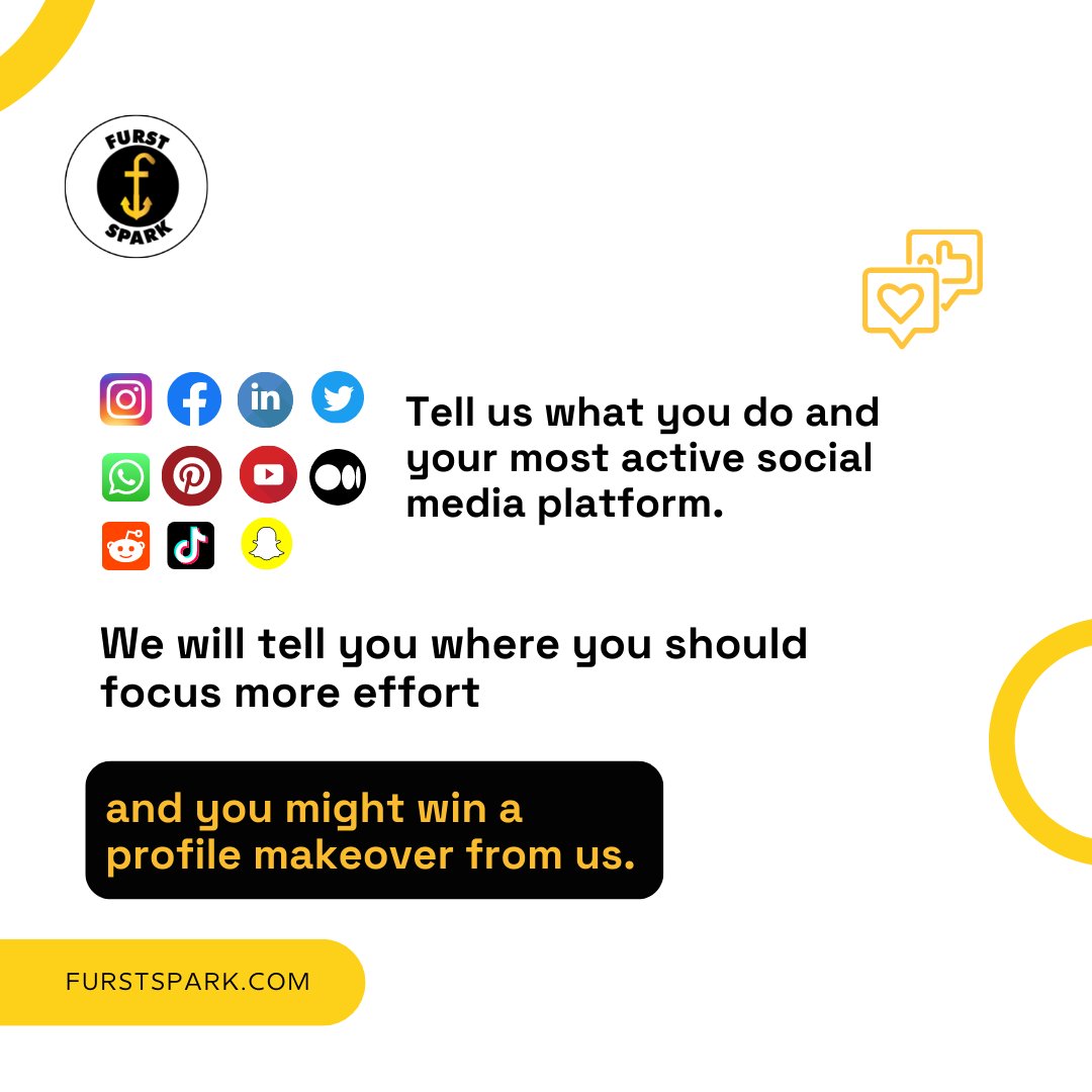 FurstSparkHQ's tweet photo. How well do you use these platforms for your business?

Swipe to the end and you might be one of our 5 lucky winners!

#furstspark
#onlinepresence
#socialmedia
#brand
#branding
#digitalmarketing
#advertisement
#socialplatforms
#businessoftoday https://t.co/1buM2LNT0f