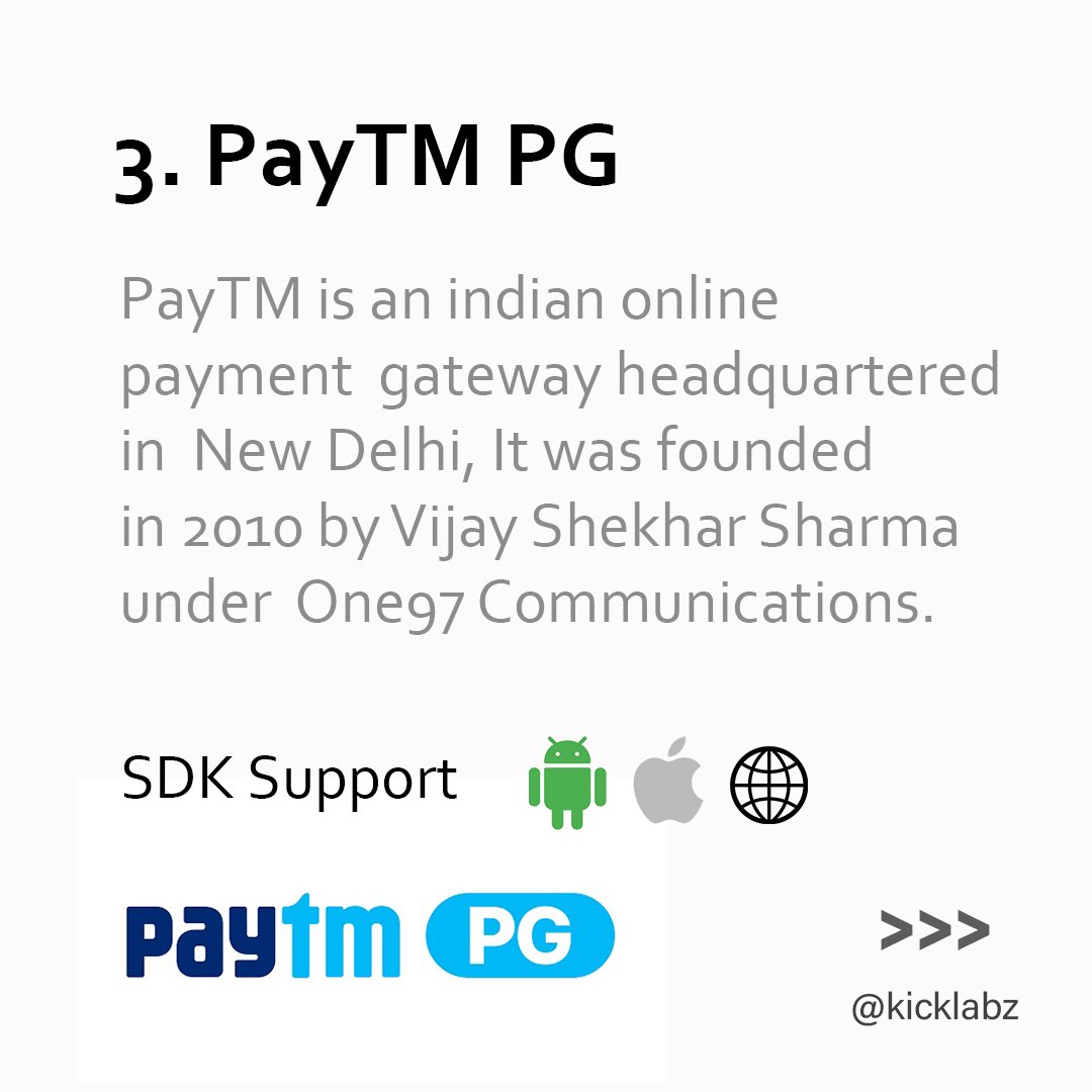 #1
Top 7 online payment gateways in India 2022
kicklabz.com/top-online-pay…

#coding #programming #python #cpp #java #htmlcss #website  #javascript #css #developer #js #javascript #workflow #microsoft #codingworld #reactjs
#angularjs #sde #engineer #code #program #programmer