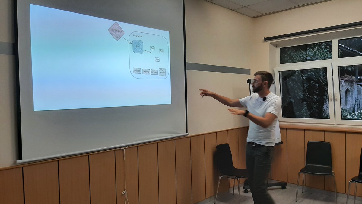 karolykassjr's tweet photo. .@laszlocph talks about #ClickOps and #GitOps with @gimlet_io at #DockerVienna meetup.
👏
#DockerCommunity #CloudNativeCommunity #DevOps https://t.co/MtdAO1ud7E