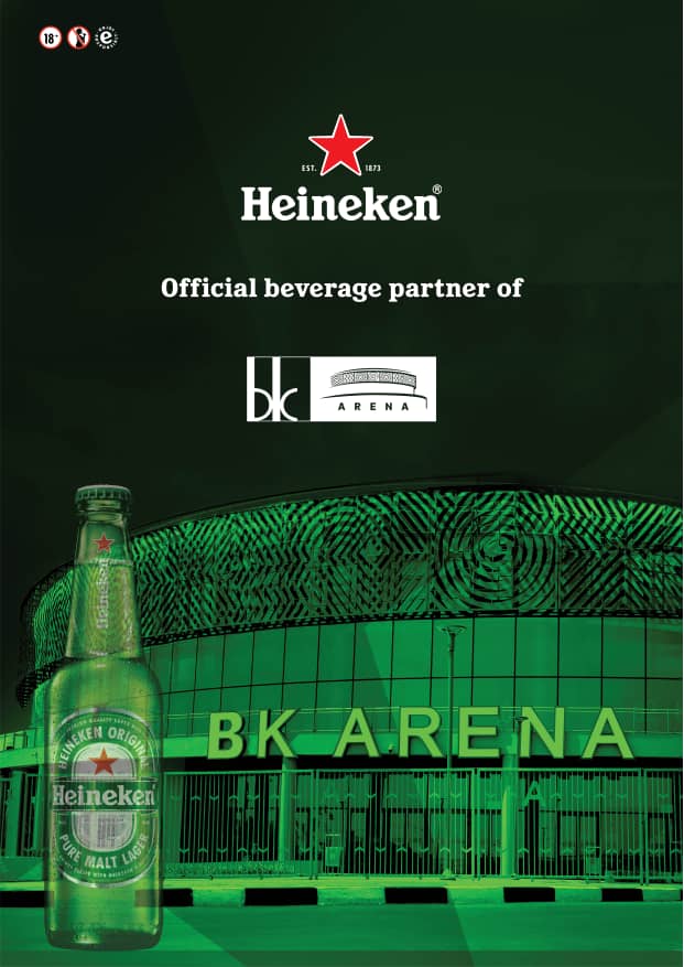 Bralirwa Plc is proud to announce that <a href="/Heineken/">Heineken</a> is now the official beverage partner for BK Arena! 

Keep enjoying responsibly 🍻