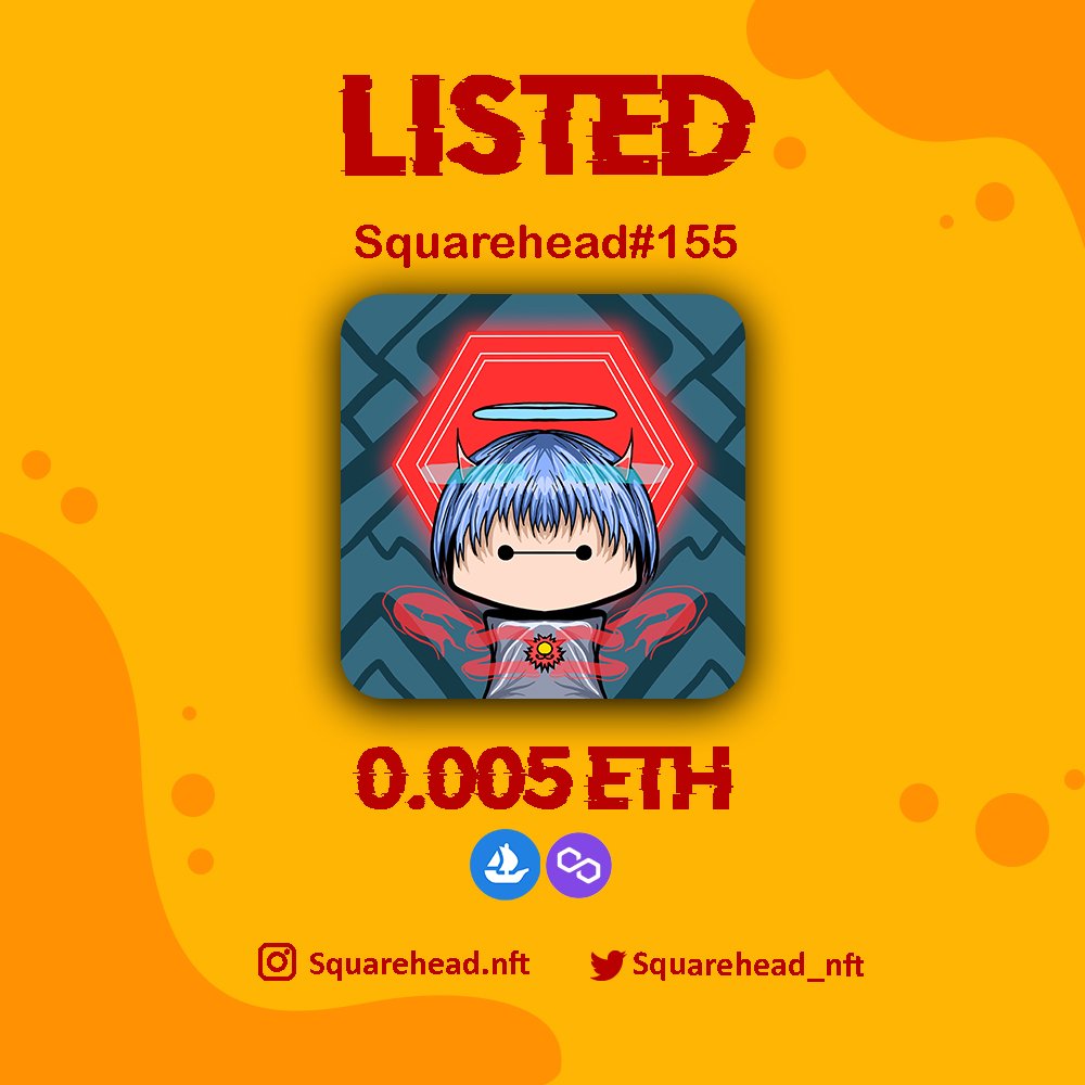 Squarehead_nft's tweet photo. Items Drop🔥
Squarehead#155
Floor price just 0.005 eth 🔥

Don't Miss it guys, Hurry Up!

Available on @opensea

Polygon blockchain

#nft #nftart #nfts #nftcollector #nftartist #nftcommunity #nftcollectors #nftdrop #nftcollectibles #nftcollection #nftartists #nftartgallery https://t.co/y1kepjjkYx