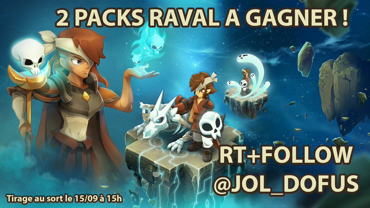 JOL_Dofus's tweet photo. Grâce à @DOFUSfr , nous vous faisons gagner 2 packs Raval ! Deux gagnants repartiront avec les objets présents sur l'image.

📌Pour cela, RT et Follow @JOL_Dofus.
📝Tirage au sort le 15 septembre à 15h. https://t.co/aONMn4KRJC