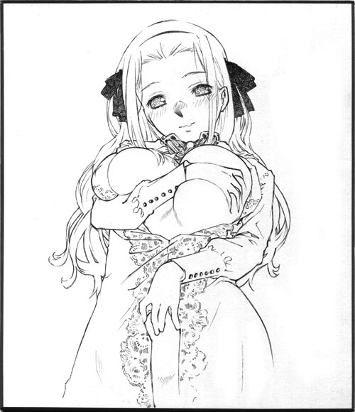 ホットミルク3周年色紙プレゼントに参加させてもらったッス (^^)
チョッと遅くなってしまったッスが、線画データを発掘したので参考までに。
実物はこれにコピックで色乗せてサインとか入れたッス。 