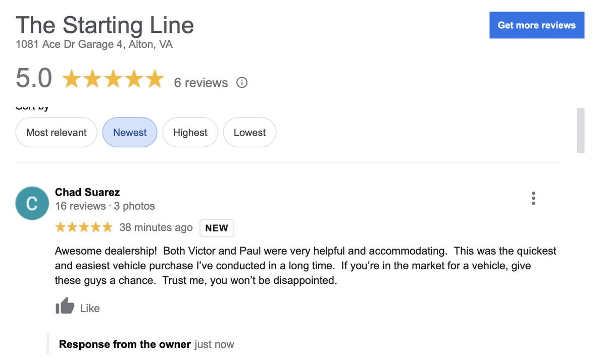 TheStartingLin3's tweet image. Such a pleasure getting to serve folks like Chad!

 g.co/kgs/MN6VEu