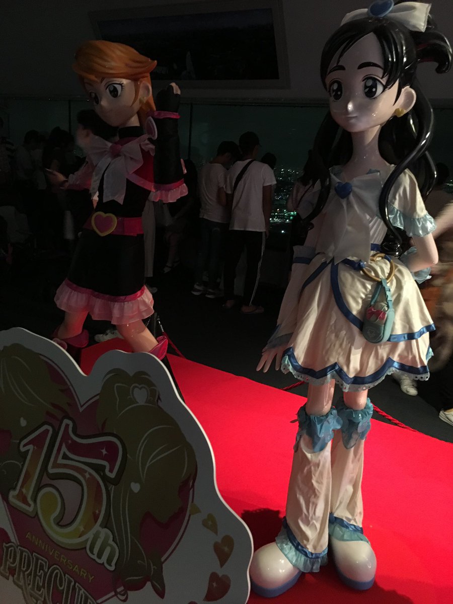 キュアブラック ,キュアホワイト ,美墨なぎさ ,雪城ほのか 「ランドマークにデパプリが来るのか〜!!ハグプリの時の展示が1番好きだった夜だから」|あらんぷのイラスト