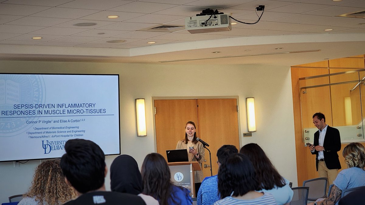 udbme's tweet photo. Really enjoyed the #udbme Graduate Symposium event today. A Q&amp;A session with a panel of researchers and scientists, a poster session, inspiring and honest talks by students and faculty, wonderful interactions with industry experts and consultants, and food = a #happyfriday https://t.co/tF1Uhu3iwt