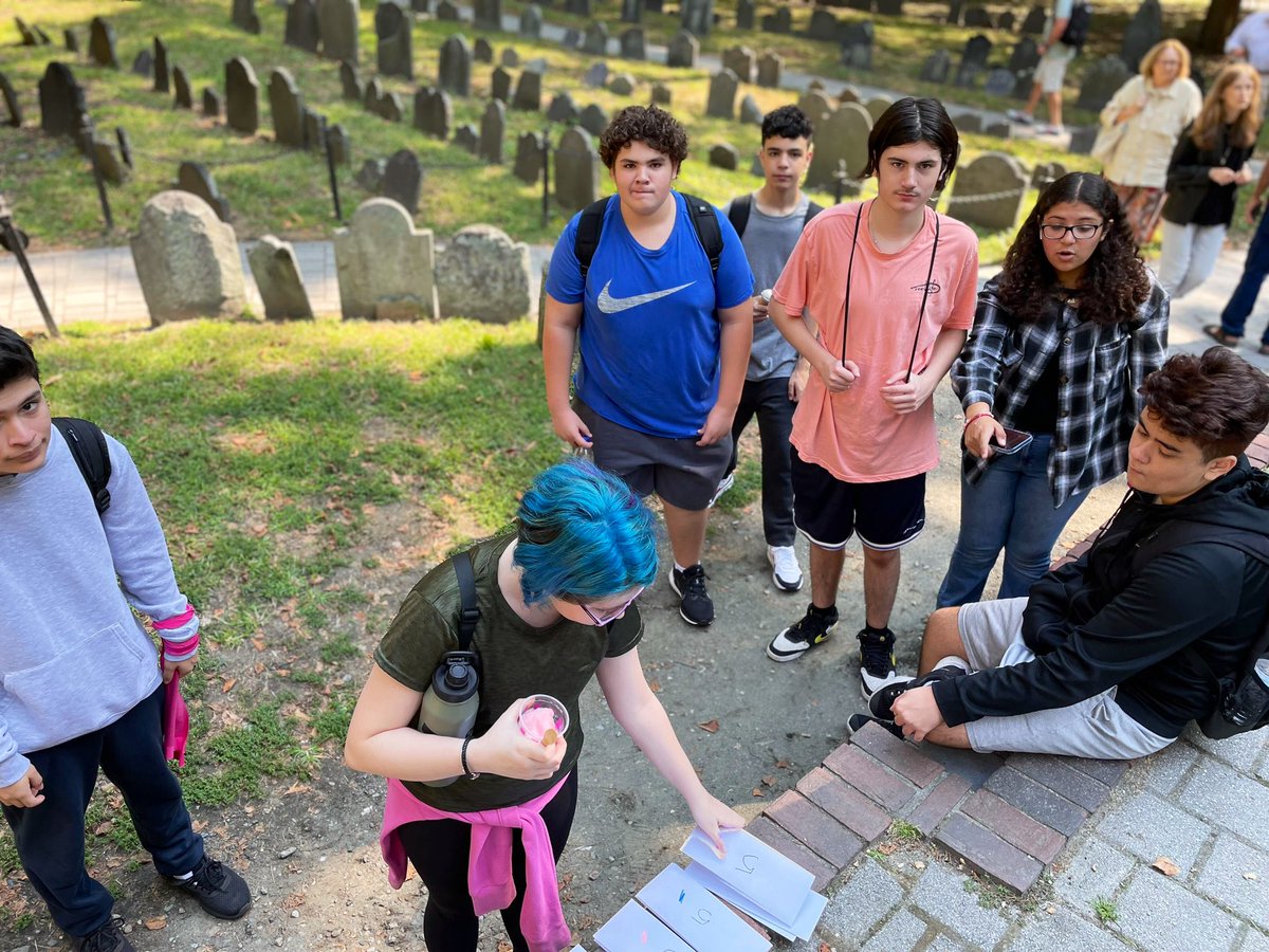 Experiential learning got us into spooky season a little early using our city as a lab 👻 #citylab #citylabamazingrace #deeperlearning @RPS_Super @digitalreadyMA