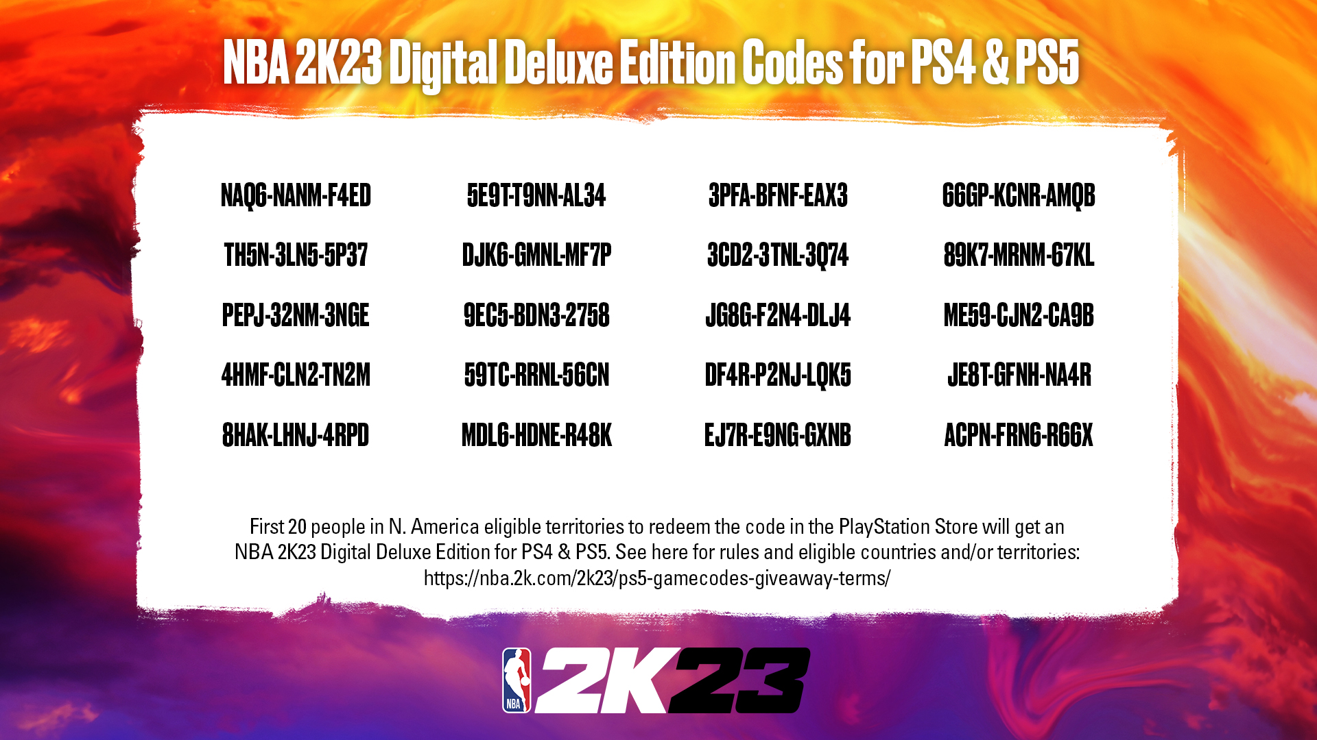 NBA 2K on Twitter "More NBA 2K23 Game Codes for PlayStation 🔥 2KDay